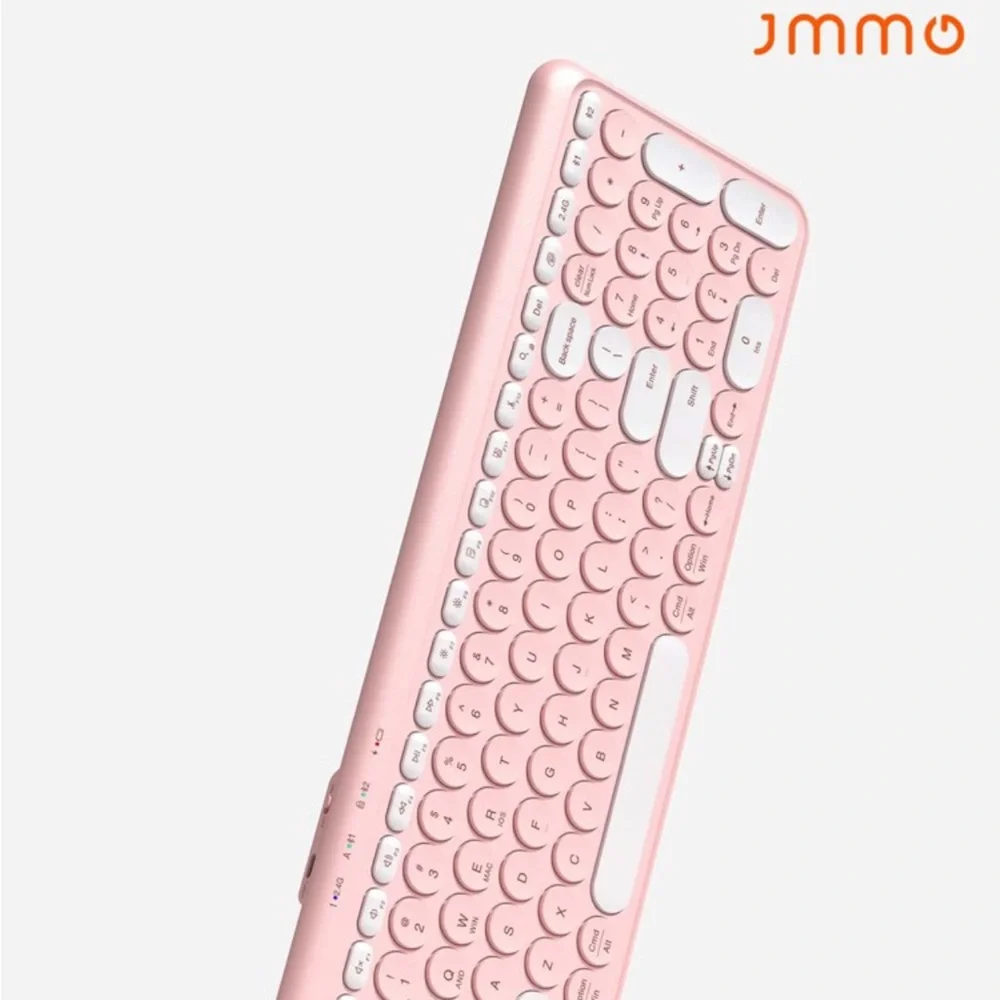 JMMO 112 key wireless keyboard pink